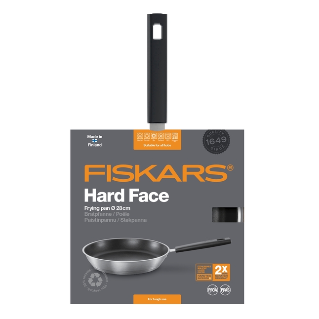 Tigaie FISKARS Hard Face din oțel inoxidabil, 28 cm 4