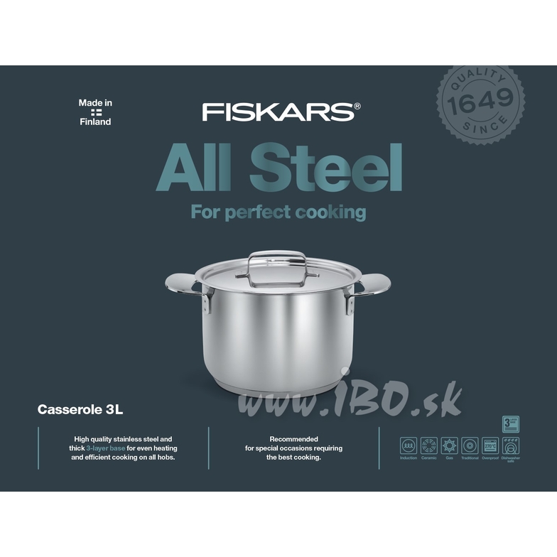 Cratiță FISKARS All Steel, 1,5l 1