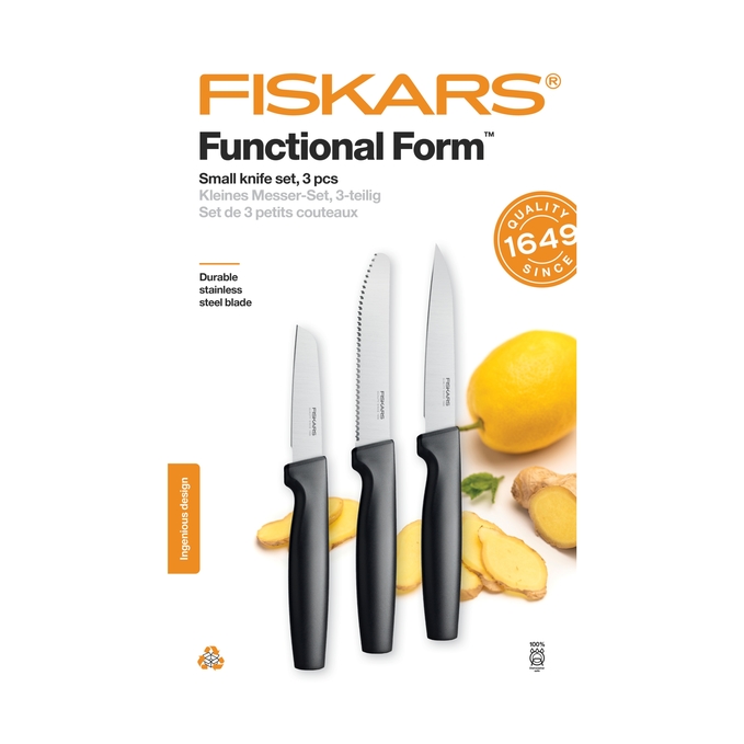 Set de cuțite mici FISKARS Functional Form, 3buc 1