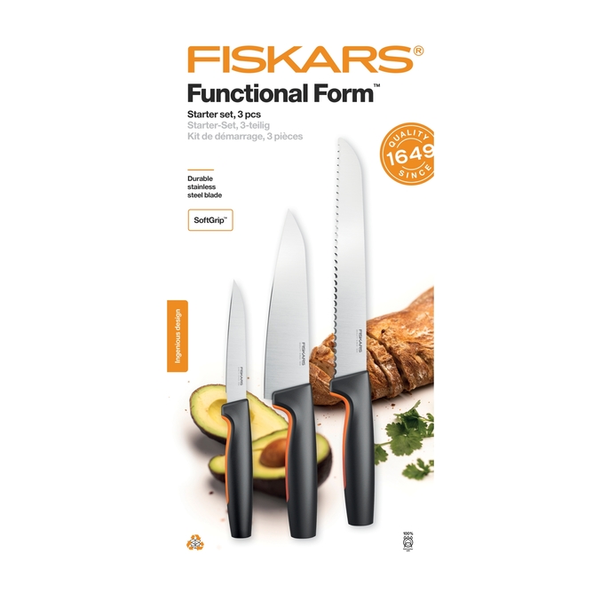 Set de cuțite de bază FISKARS Functional Form, 3buc 1