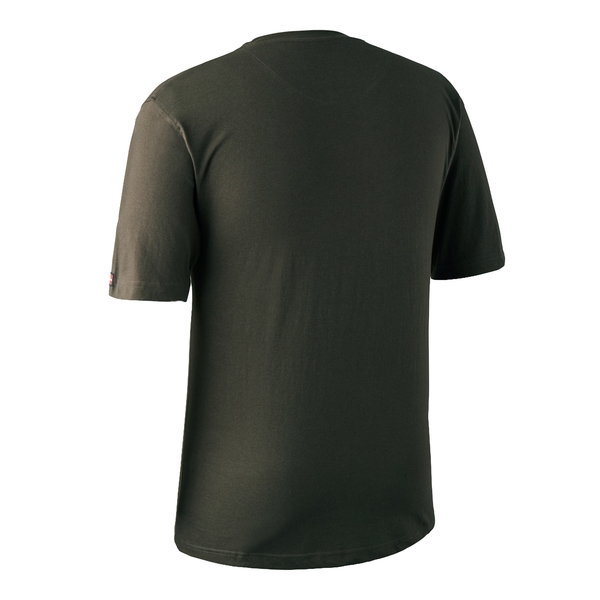 Tricou pentru bărbați Deerhunter cu mânecă scurtă și logo - Bark Green  1