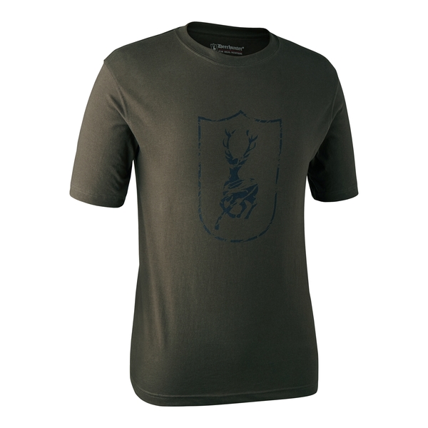 Tricou pentru bărbați Deerhunter cu mânecă scurtă și logo - Bark Green 
