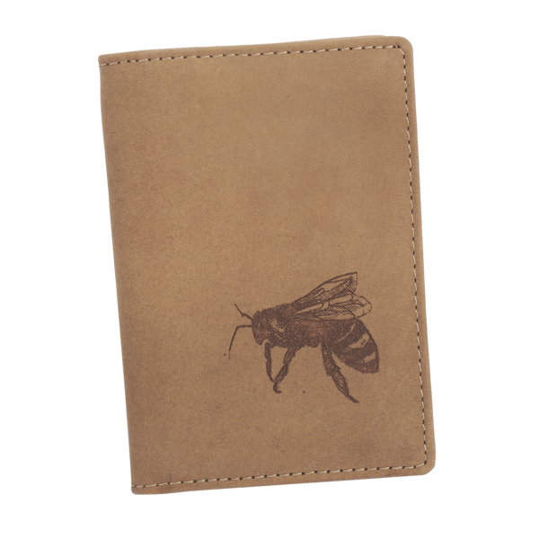 Portofel din piele pentru cărți de vizită TETRAO - albină