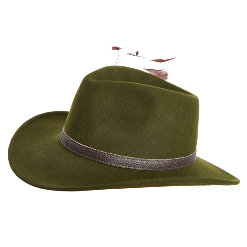Pălărie de vânătoare pentru damă TETRAO - cu curea maro - verde 1