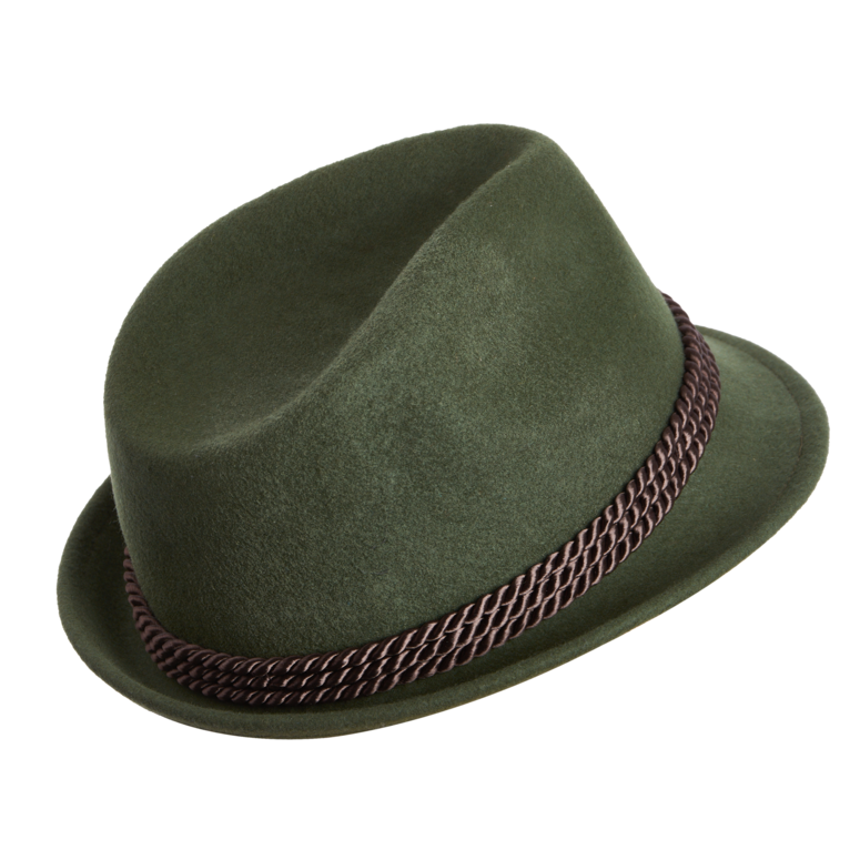 Pălărie de vânătoare pentru copii TETRAO verde - cu șnur triplu maro  1