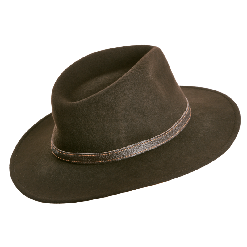Pălărie de vânătoare TETRAO - cu curea din piele maro 1