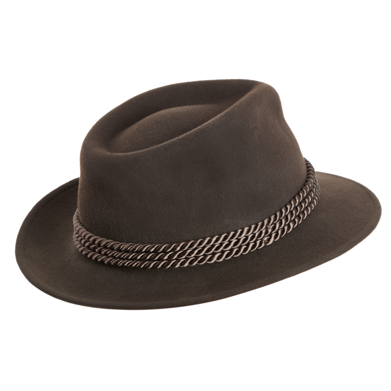 Pălărie de vânătoare TETRAO - cu șnur triplu maro 1