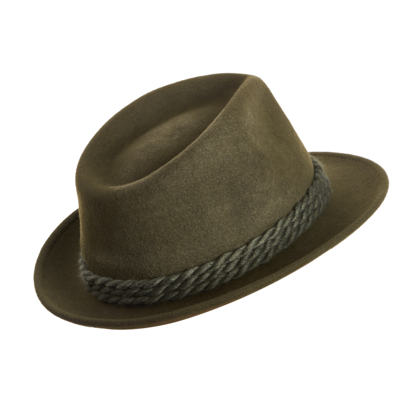 Pălărie de vânătoare TETRAO - cu șnur triplu și pană - verde 1