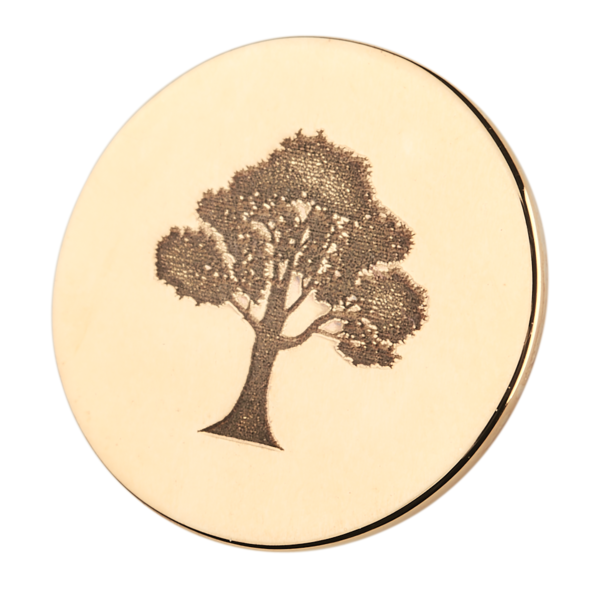 Cercei din aur TETRAO medalion - stejar