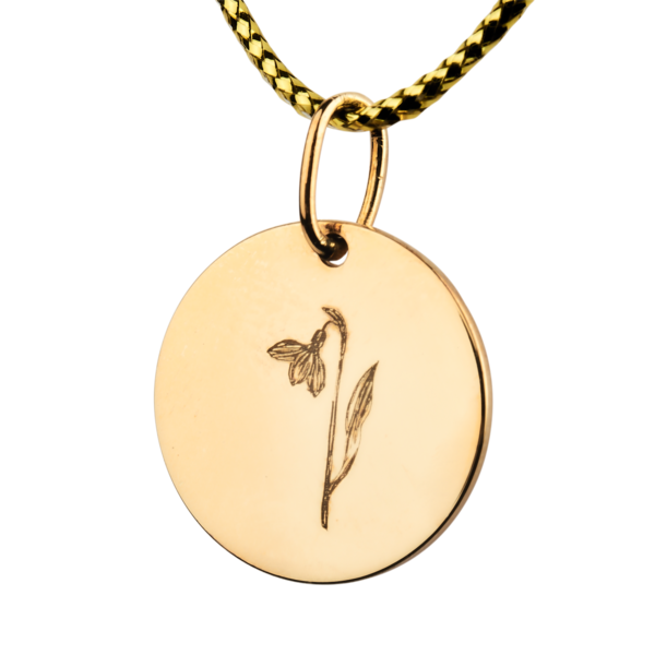 Pandantiv aur TETRAO - ghiocel (medalion)