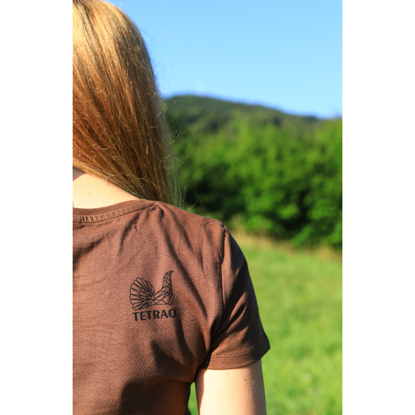 Tricou vânătoare de damă TETRAO cerb-lopătar mare - maro 5