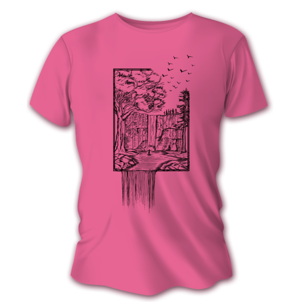 Tricou de vânătoare damă TETRAO cascadă - roz