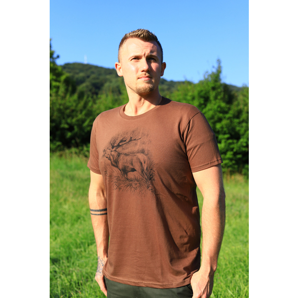 Tricoul vânătoare de bărbați TETRAO cerb mare - maro 4