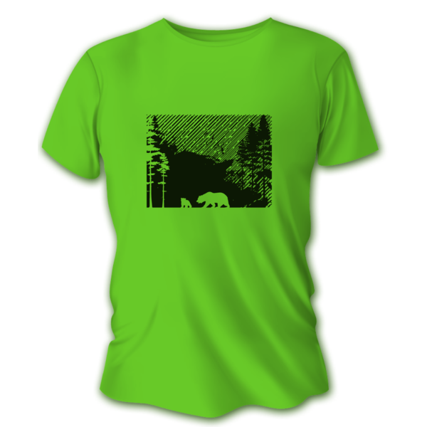 Tricou de vânătoare pentru bărbați TETRAO urși - verde deschis