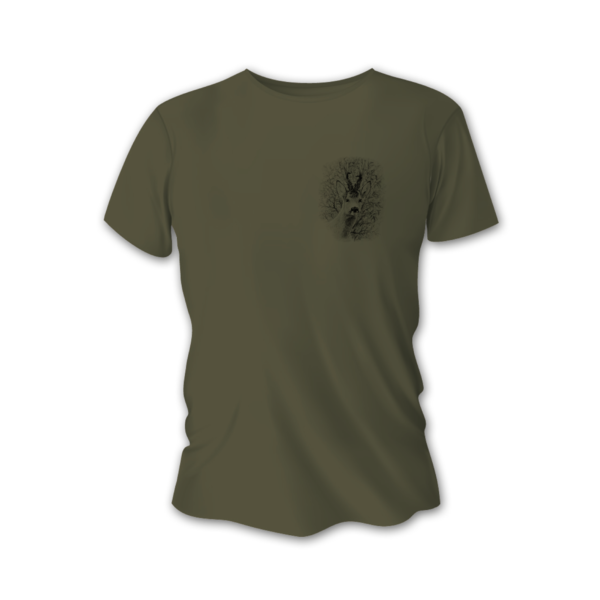 Tricou vânătoare de bărbați TETRAO căprior mic - verde 