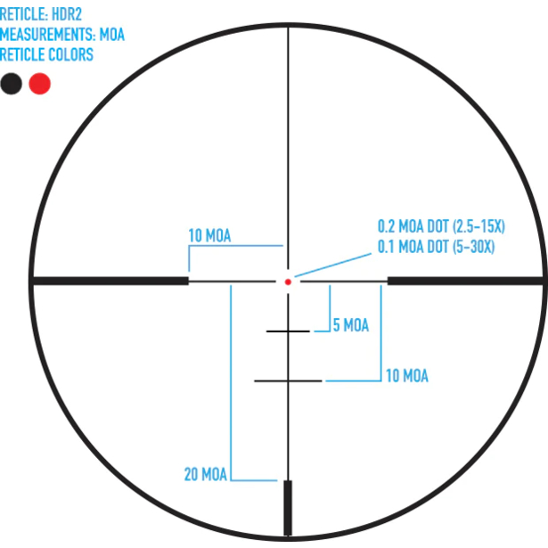 Lunetă Sightmark Presidio 2,5-15x50 HDR2 SFP 6