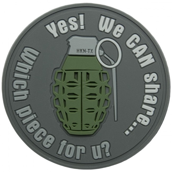 Petic Helikontex „WE CAN SHARE” Grenade Patch gri