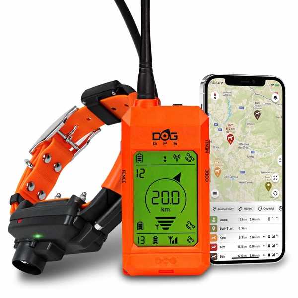 Zgardă GPS prin satelit Dogtrace DOG GPS X30TB - cu modul dresaj și localizator cu sunet