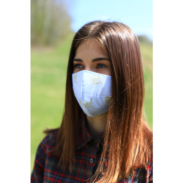 TETRAO mască facială de protecție din bumbac - albă
