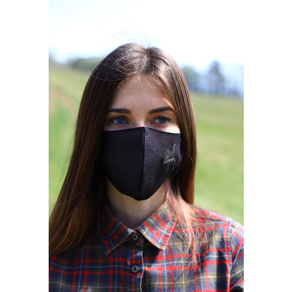 TETRAO mască facială de protecție din bumbac - neagră 1