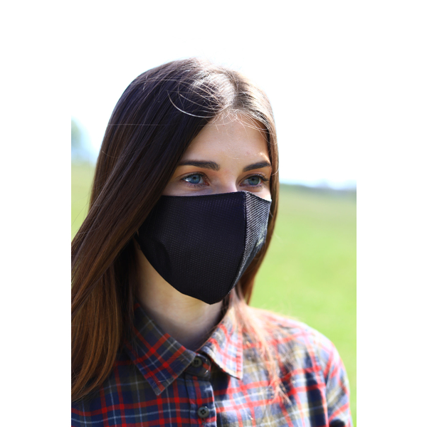 TETRAO mască facială de protecție din bumbac - neagră 2