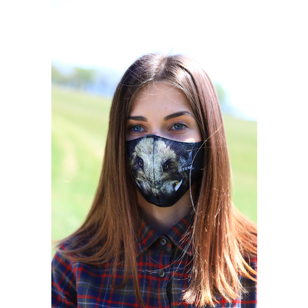 TETRAO mască facială de protecție din bumbac - mistreț 1