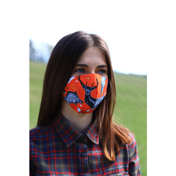 TETRAO mască facială de protecție din bumbac - pădure 1