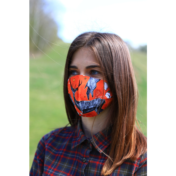 TETRAO mască facială de protecție din bumbac - pădure 2