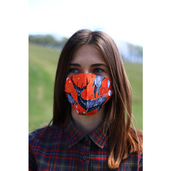 TETRAO mască facială de protecție din bumbac - pădure