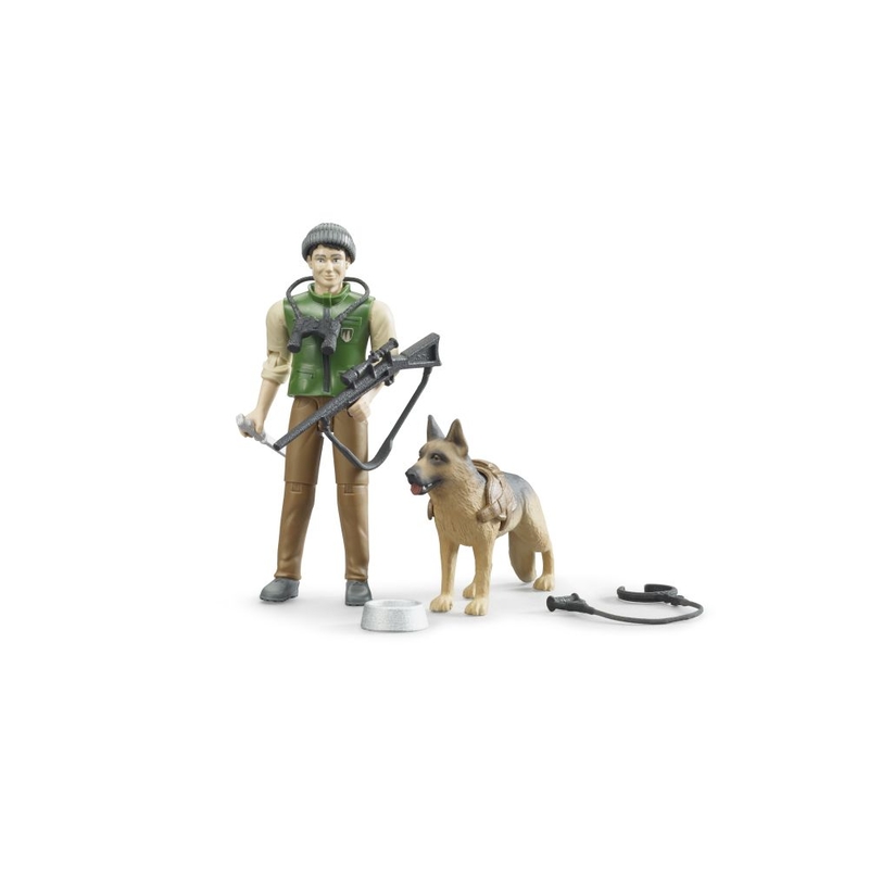 Figurină de Vânător cu câine BRUDER 1
