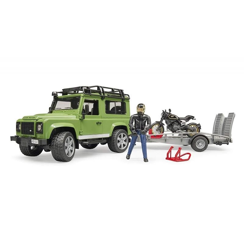 Land Rover cu remorcă, Ducati, figurină BRUDER 2
